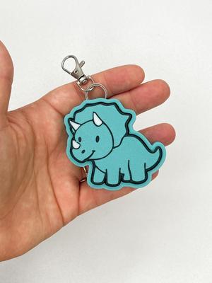 Triceratops Fidget Clicker Keychain- Print Pop Creations