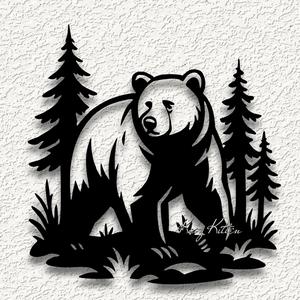 bear mountain forest wildlif wall art home decorl