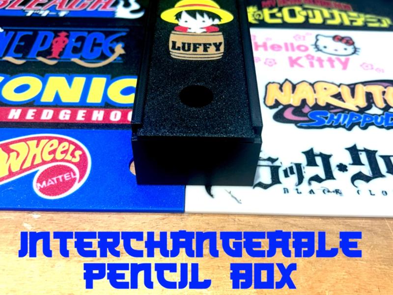 Interchangeable Pencil Case with 16 Cover Plates