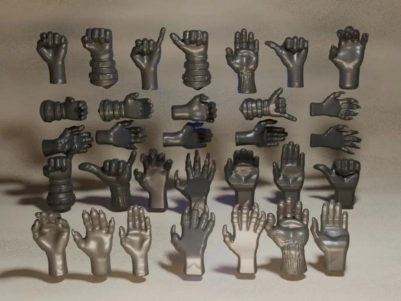 Hand Model Gesture Collection