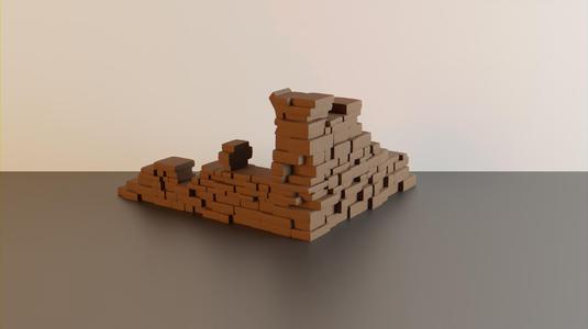 Ruined corner wall #7 – wargaming terrain