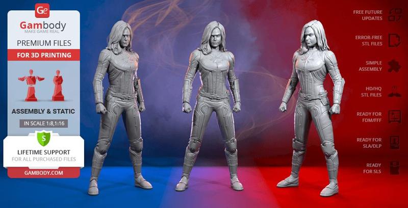 Carol Danvers 3D Printing Figurine | Assembly
