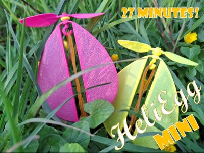 Wind-up flying “HeliEgg Mini”