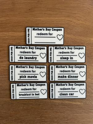 Mother’s Day Coupon Set of 7 / Gift Idea / Custom