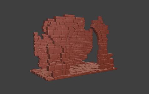 Ruined Stone wall section #1