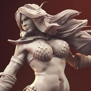 Red Sonja 3D Printing Figurine in Diorama | Assembly