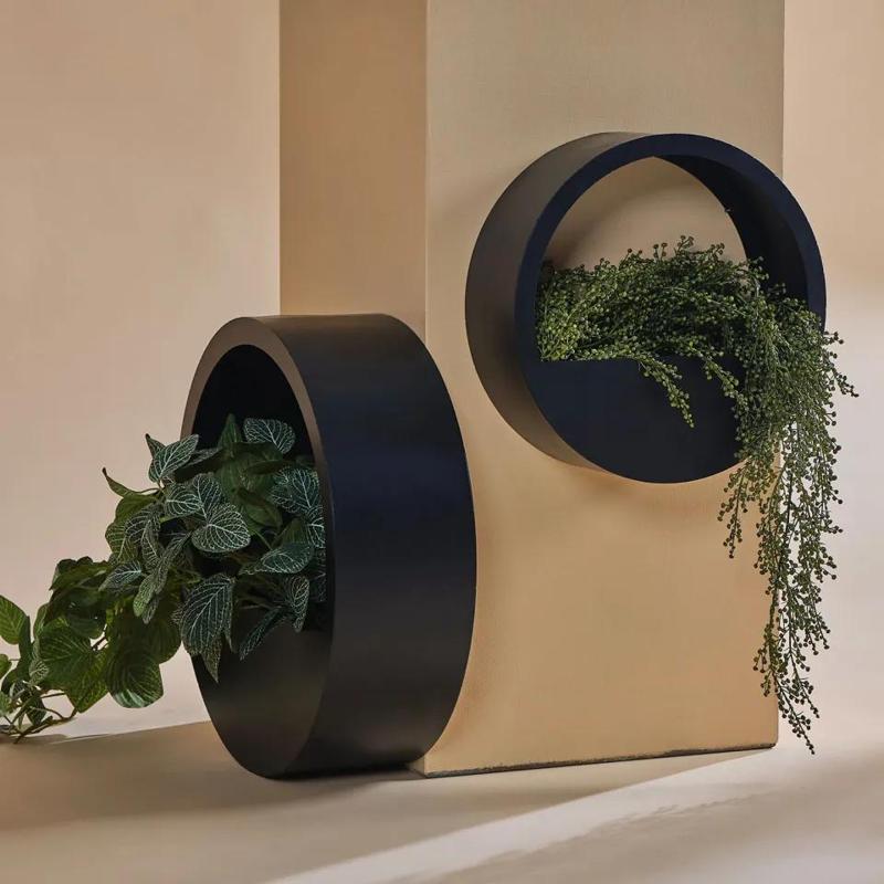 circle flower pot for wall