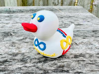 Autism Awareness Rubber Duck