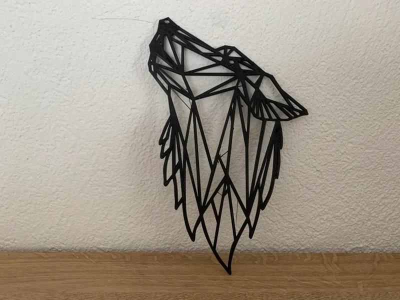 Wolf / shepard head low poly wallart geometric art