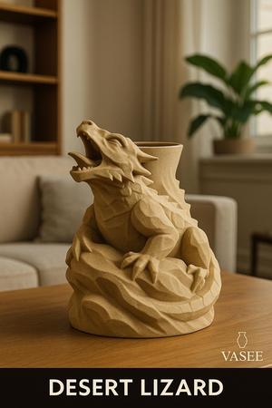 Lizard vase art organizer – sleek nature expression