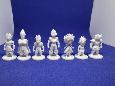 Dragon Ball Z Themed AI Low Poly Chess Pieces