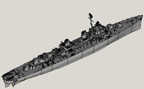 1 48 Fletcher Class Destroyer RC Model