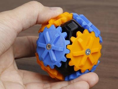 Octahedron Bevel Gear Fidget Spinner