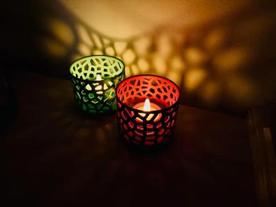 Voronoi LED Tea Light Holder (*updated*)