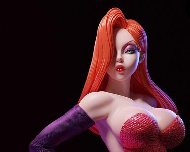 JESSICARABBIT statue of woman in dress