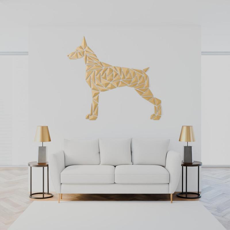 Geometric dog wall art – “Dobermann style”