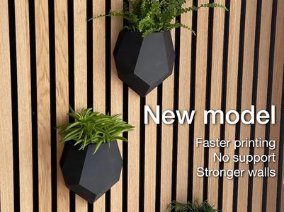Wall vase for acoustic wall panels. NEW V2