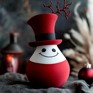 Jolly Frosty Vase for Festive Decor