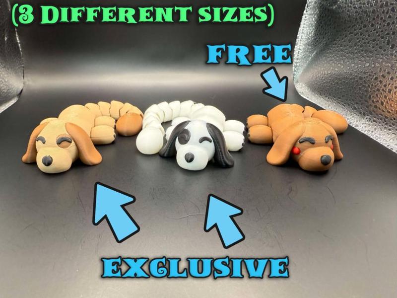 Cute Tiny Articulated Doggie (3 tail lengths)