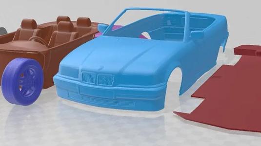 BMW Series 3 E36 Cabrio 1994 Printable Car