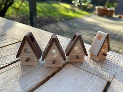 Birdhouse Multicolor Keychain