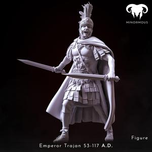 Figure – Roman Emperor Trajan 98 to 117 AD. The Sword of Rome!