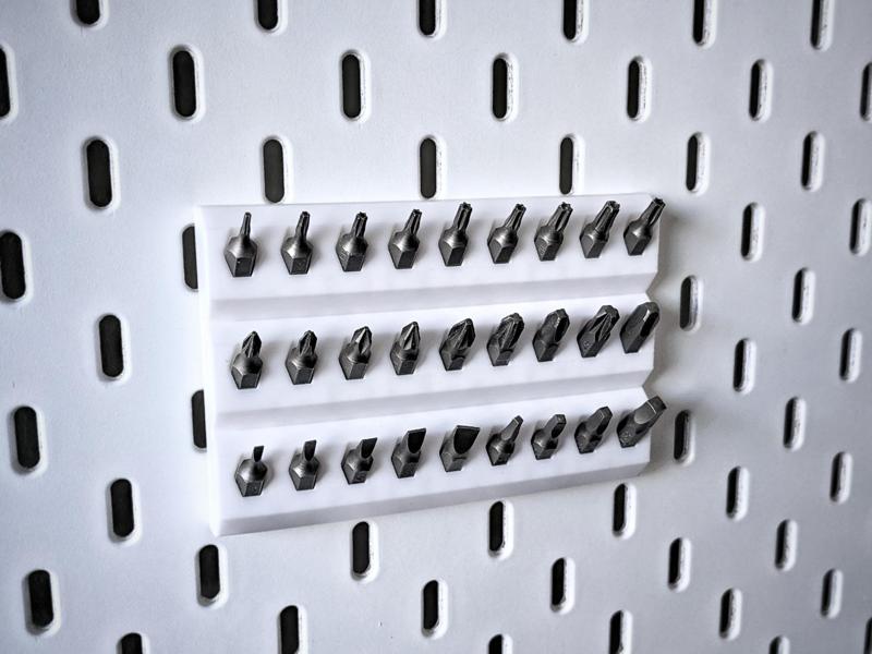 Vertical Hex Bit Holder for Ikea Skadis
