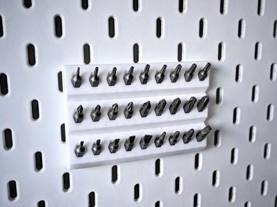 Vertical Hex Bit Holder for Ikea Skadis