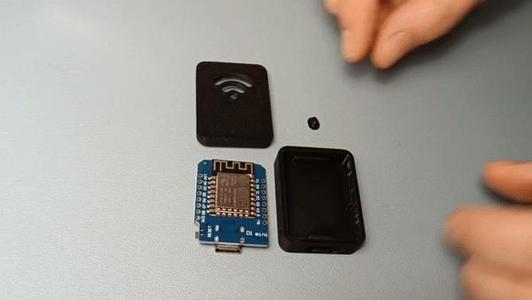 Case ESP8266 WeMos D1 mini USB C, w reset button