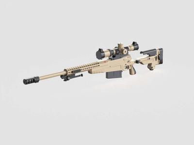 AX-50 Sniper Rifle Multicolor Print/Articulated Structure (1/6 Scale, No Internal Components, Non-Firing)
