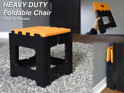 HEAVY DUTY Foldable Chair/Stool – Fully 3D Printed