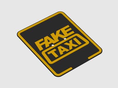 Fake Taxi – License Plate for Mopeds, Mofas and Scooters