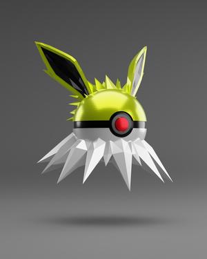 JolteBall Jolteon Themed Pokeball – Fan Art