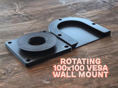 Rotating, Slide-In VESA 100×100 Monitor Mount