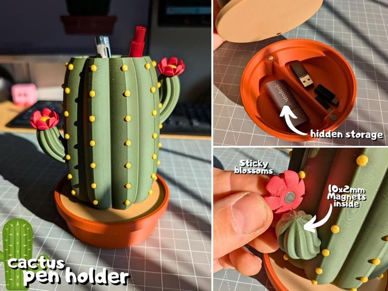 cactus pen holder (with or without AMS)