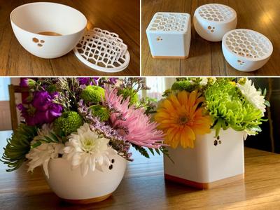 Beehive-Inspired Floral Arrangement Vases