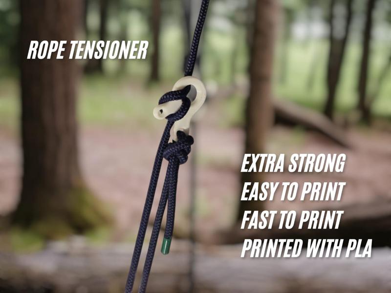 High-strength rope tensioner