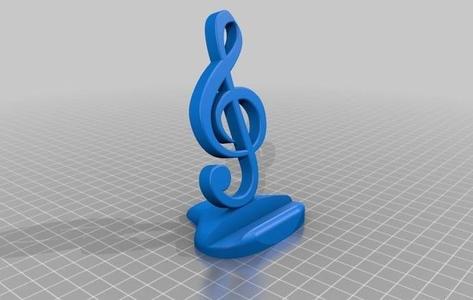 Phone base treble clef
