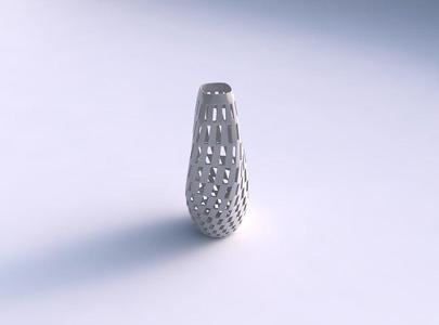 Narrow top vase helix with checker grid lattice