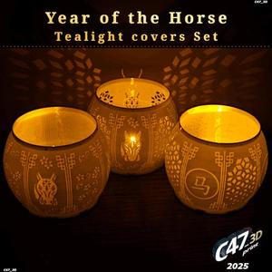 Year of the Horse – Tealight Covers