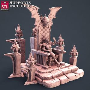 Lord Vampire A Seated + Throne