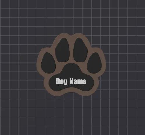 Dog Paw Name Tag – No AMS Needed!