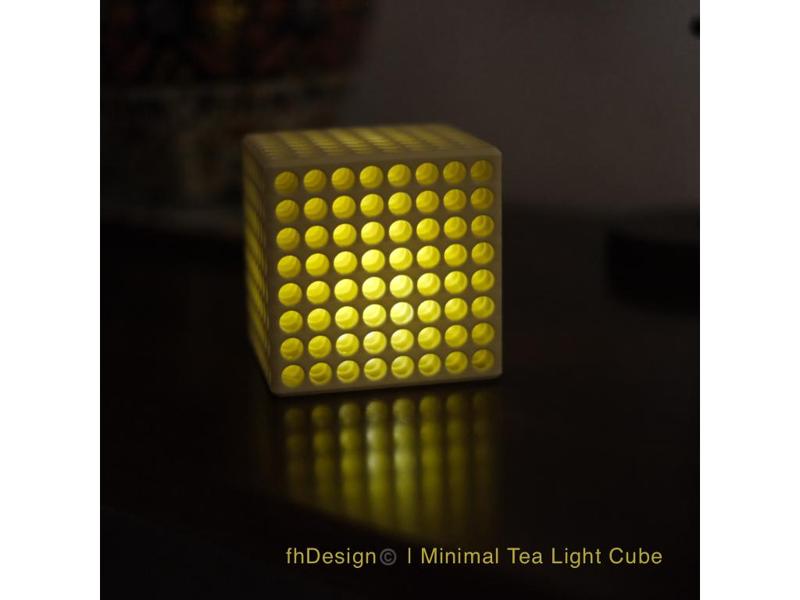 Minimal Tea Light Cube