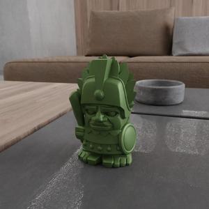 3D Aztec Chief Figure Gifts for Him with 3D Print Stl Files & 3D Printed Decor, Aztec Art, Statue, 3D Printing, Home Decor, 3D Figure Print