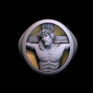 Ring with Crucifix 3D print model