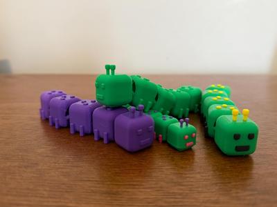 Cute Flexi Caterpillar - Blockapillar No Supports!