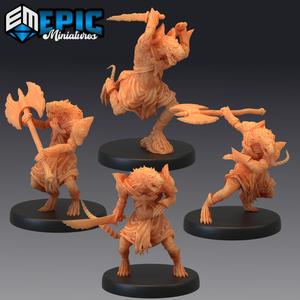 Sewer Rat Tribe Set / Ratfolk Sword Axe Soldier / Rodent Bandit Warrior