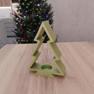 3D Christmas Tree Tea Light Holder Decor with 3D Stl File & Christmas Decor, 3D Printed Decor, Room Decor, Christmas Gift, 3D Printing