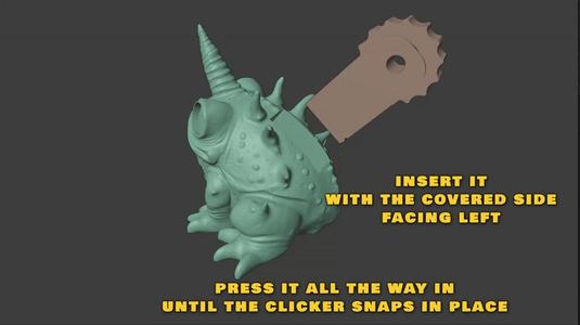 Unicorn Frog - With Clicker - 3D print STL and multicolor 3MF file