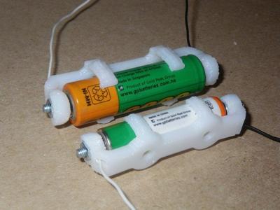 Battery holders for AA and AAA types